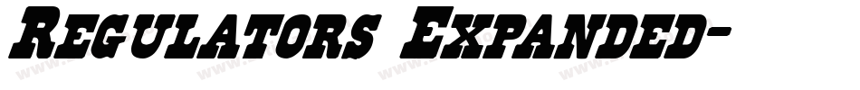 Regulators Expanded字体转换